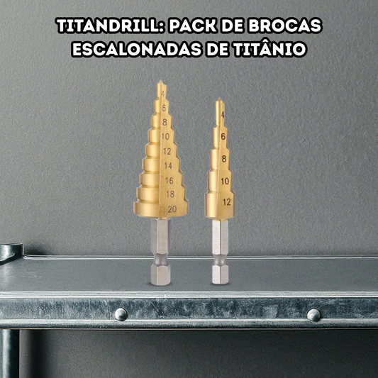 TitanDrill: Pack de Brocas Escalonadas de Titânio