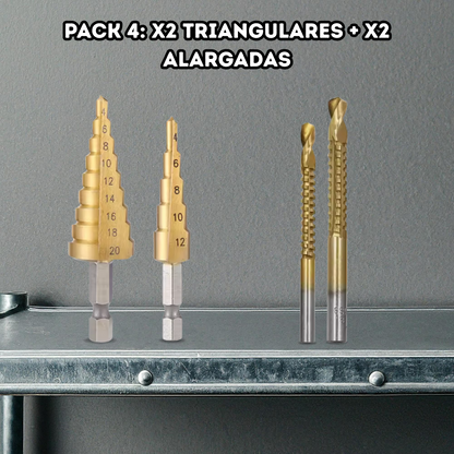 TitanDrill: Pack de Brocas Escalonadas de Titânio
