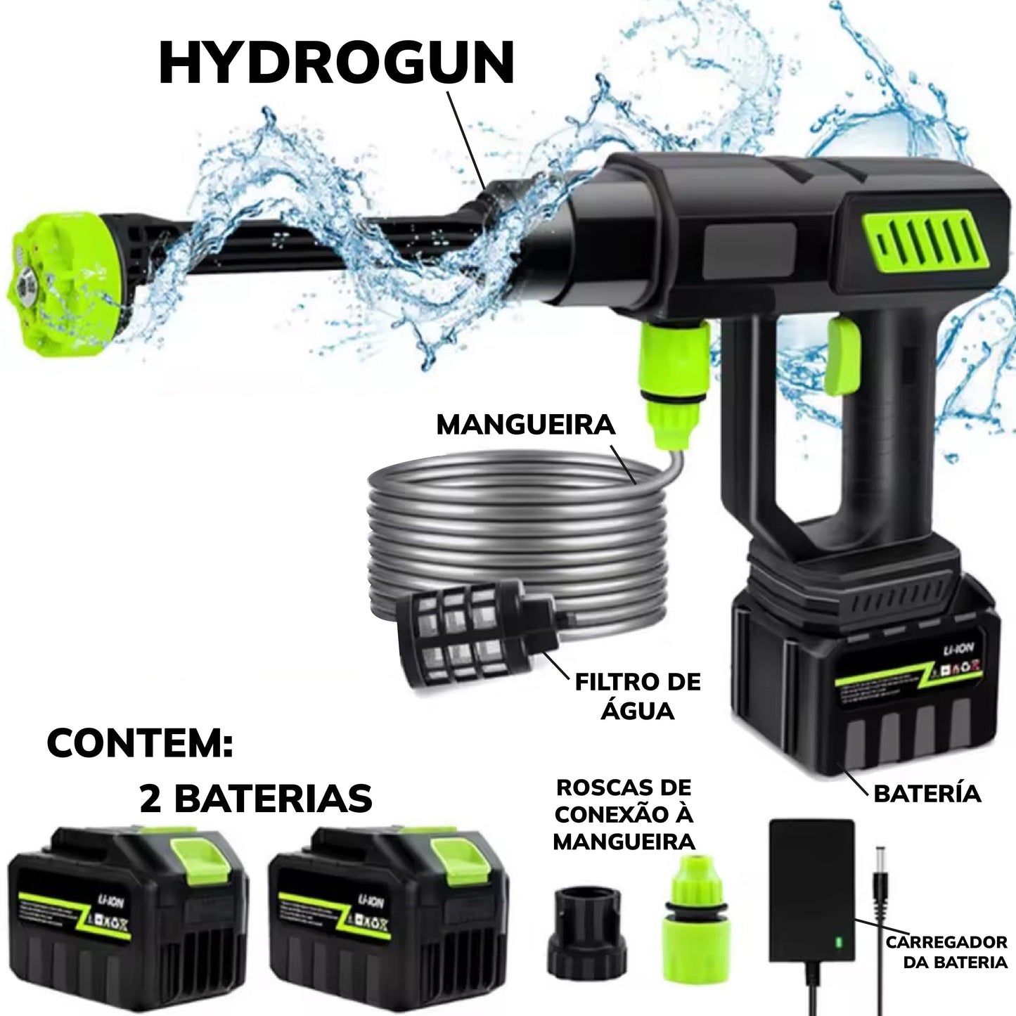 HydroGun: Pistola de Alta Pressão Sem Fios